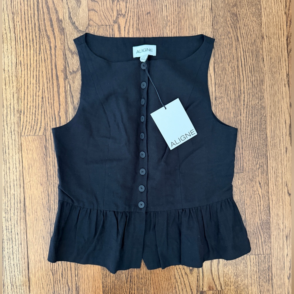 NWT Aligne Sleeveless Button-Down Penelope Top, Sz US 4